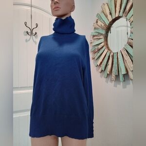Adyson Parker Royal Blue Turtleneck Sweater Size L